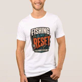 T-shirt En Tri-matière La pêche est mon mode de réinitialisation Papa hor