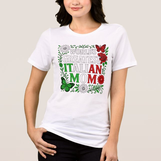 T-shirt En Tri-matière La plus grande maman italienne du monde (Recto)