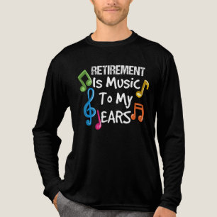 T-shirt En Tri-matière La Retraite Est Musique Colorée Notes Musicales Ga