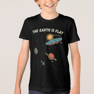 T-shirt En Tri-matière La Terre Est Une Théorie Humoristique Plate
