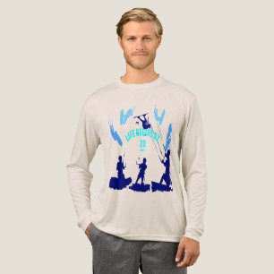 T-shirt En Tri-matière La vie commence à 20 nœuds Turquoise Silhouettes b