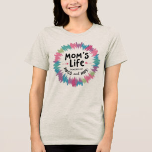 T-shirt En Tri-matière La vie de maman nourrie par les câlins et l'espoir