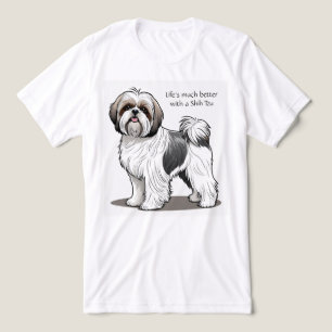 T-shirt En Tri-matière La vie est bien meilleure avec un Chih Tzu Editabl