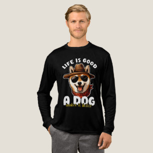 T-shirt En Tri-matière La Vie Est Bonne Un Chien Le Rend Meilleur Cadeau 
