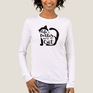 T-shirt En Tri-matière La vie est meilleure avec un chat