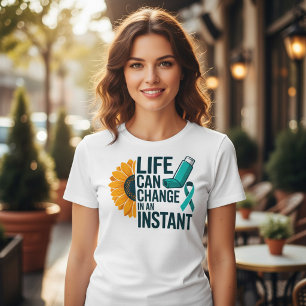 T-shirt En Tri-matière La vie peut changer la sensibilisation à l'asthme