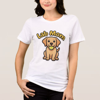 T-shirt En Tri-matière Lab Mom Labrador Retriever Cute Puppy Women T-Shir