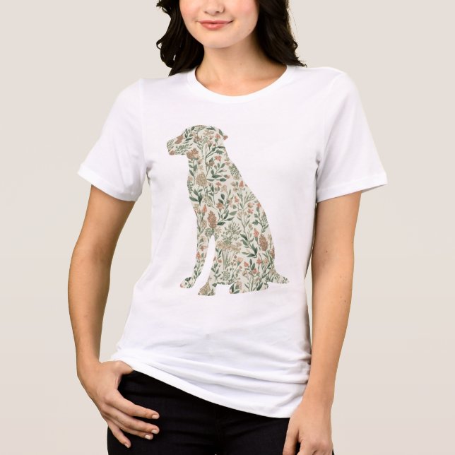 T-shirt En Tri-matière Labrador Retriever Wildflower Dog Mom Botanical (Recto)