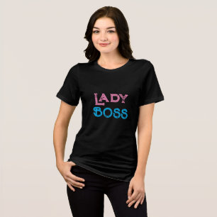 T-SHIRT EN TRI-MATIÈRE "LADY BOSS"