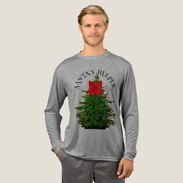 T-SHIRT  EN TRI-MATIÈRE L'AIDE DE PÈRE NOËL (Recto complet)