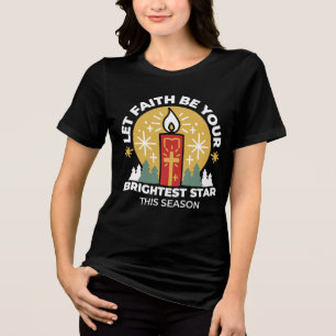 T-shirt En Tri-matière Laissez Faith être votre plus brillant Star Candle