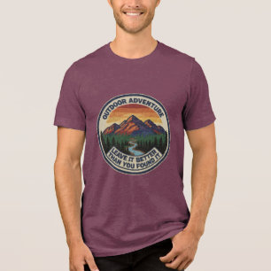 T-shirt En Tri-matière Laissez-le Meilleur Vintage Aventure de Plein Air 