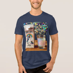T-shirt En Tri-matière Lait mou Imaginaire Unicorne arc-en-ciel
