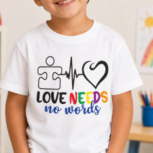 T-shirt En Tri-matière L'amour n'a pas besoin de mots, Sensibilisation à