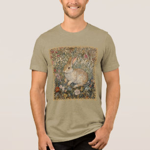 T-shirt En Tri-matière Lapin dans un jardin anglais style William Morris
