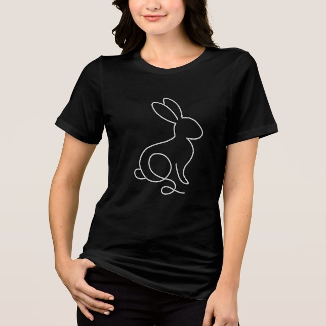 T-shirt En Tri-matière Lapin de corde minimalisme moderne (Recto)