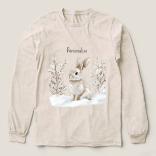 T-shirt En Tri-matière Lapin de Pâques dans Noël enneigé