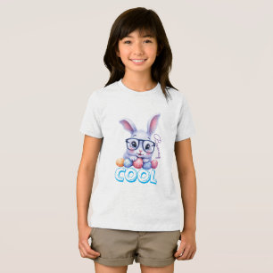 T-shirt En Tri-matière Lapin de Pâques personnalisé avec prénom pour enfa