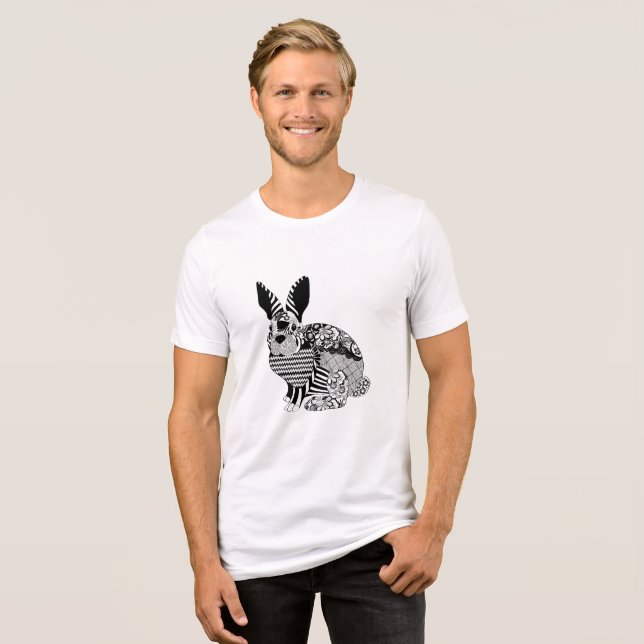 T-shirt En Tri-matière Lapin floral (Recto plein)