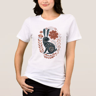 T-shirt En Tri-matière Lapin Floral Boisé