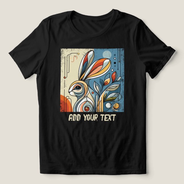 T-shirt En Tri-matière Lapin qui fixe (Design Recto)