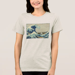 T-shirt En Tri-matière L'art japonais vintage, La Grande Vague par Hokusa
