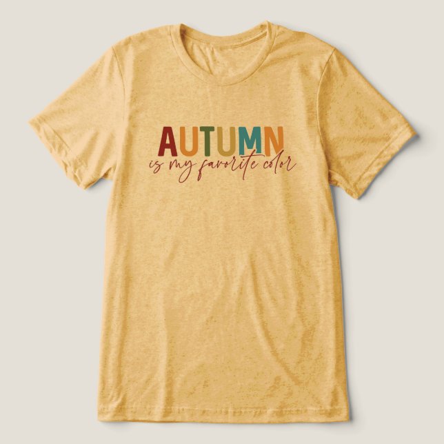 T-shirt En Tri-matière L'automne est ma couleur préférée (Design Recto)