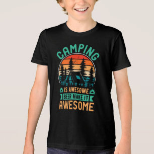 T-shirt En Tri-matière Le camping est génial, la bière le rend encore mei
