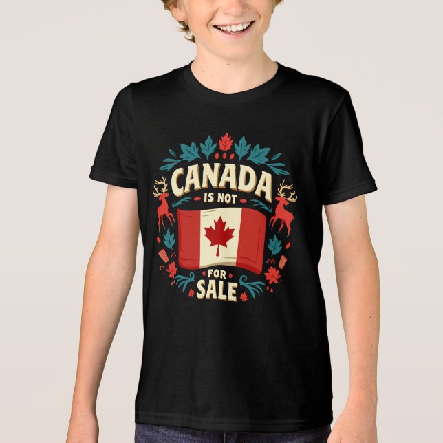 T-shirt En Tri-matière Le Canada n'est pas à vendre (Recto)