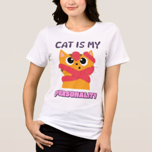 T-shirt En Tri-matière Le Chat Est Ma Personnalité Amateur de Chats