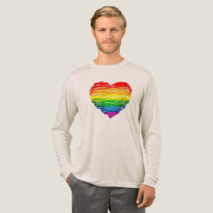 T-shirt En Tri-matière Le cœur arc-en-ciel de SlipperyJoe griffonné tourb