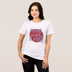 T-shirt En Tri-matière Le courage est la foi Slogan spirituel en 12 éta