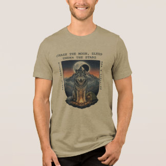T-shirt En Tri-matière Le Gardien Nocturne : Personnalisez Loup Minuit