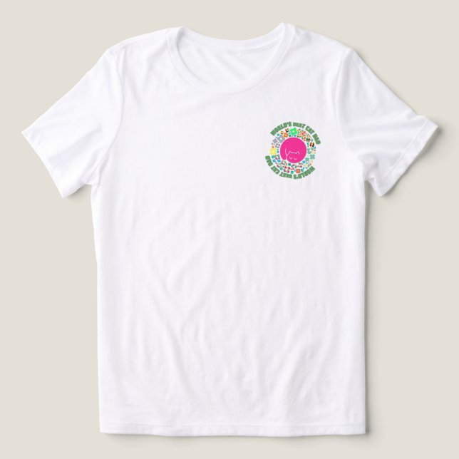 T-SHIRT  EN TRI-MATIÈRE LE MEILLEUR CHAT-PÈRE DU MONDE (Design Recto)