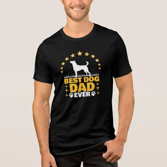T-shirt En Tri-matière Le meilleur papa de chien du monde (Recto)