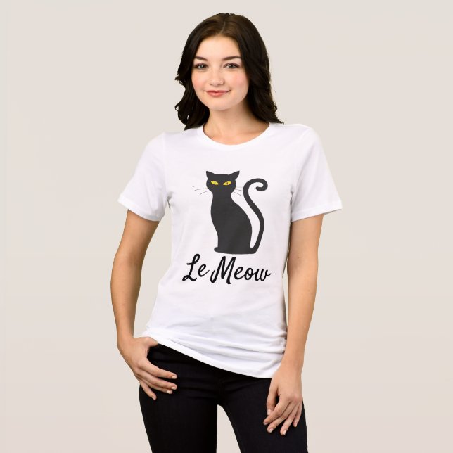T-shirt En Tri-matière LE MEOW CHAT NOIR T-shirt (Recto plein)