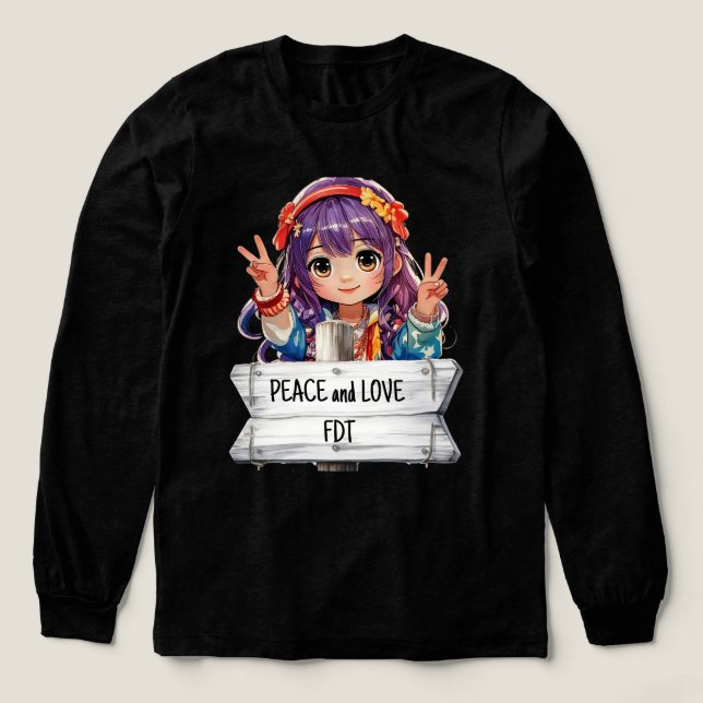 T-shirt En Tri-matière Le Merch anti-Trump contre la paix et l'amour (Motif devant)