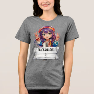 T-shirt En Tri-matière Le Merch anti-Trump contre la paix et l'amour