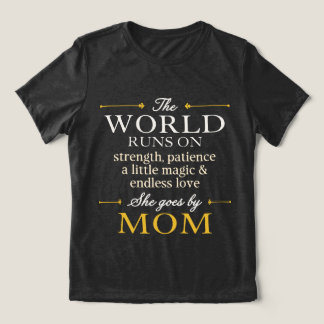 T-shirt En Tri-matière Le Monde Tourne Grâce à L'Amour Elle S'Appelle Mam