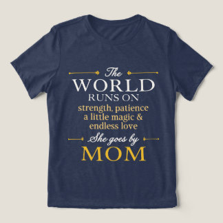 T-shirt En Tri-matière Le Monde Tourne Grâce à L'Amour Elle S'Appelle Mam