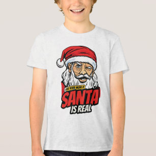 T-shirt En Tri-matière Le Père Noël est Réel – Demandez à Votre Maman Pop