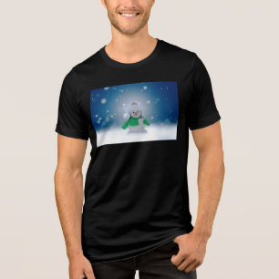 T-shirt En Tri-matière Le personnage de bonhomme de neige de Noël adorabl
