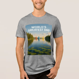 T-shirt En Tri-matière Le plus grand papa du monde - Sailboat Serenity Ed