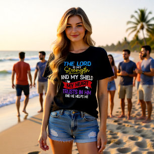 T-shirt En Tri-matière Le Seigneur Est Ma Force Et Mon Bouclier Confiance