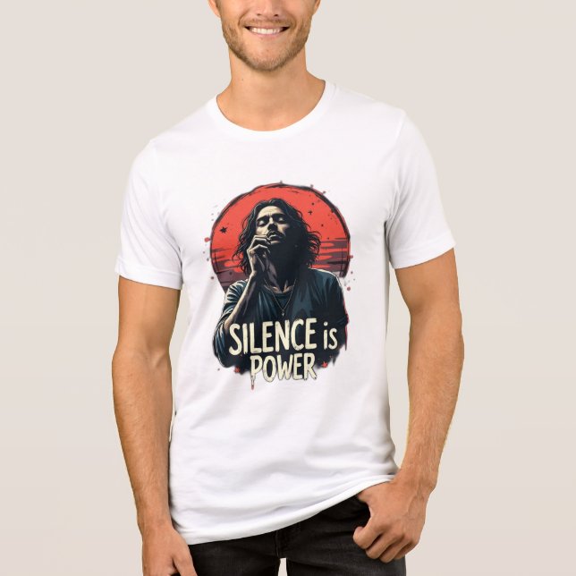 T-shirt En Tri-matière Le silence est une force (Recto)