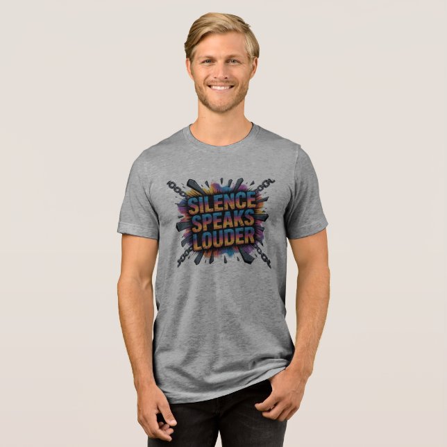 T-shirt En Tri-matière Le silence parle plus fort (Recto plein)