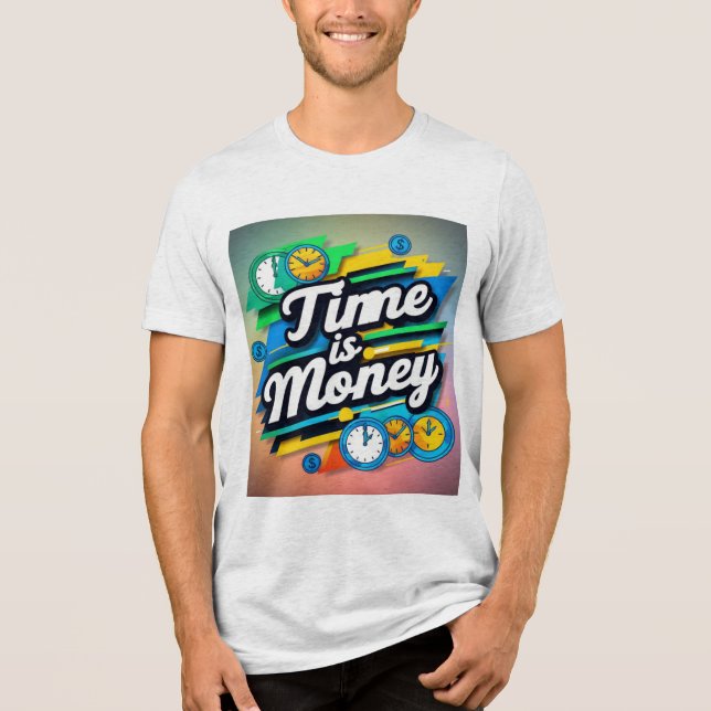 T-shirt En Tri-matière Le temps est l'argent (Recto)