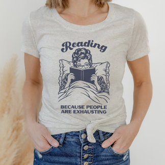 T-shirt En Tri-matière Lecture drôle Les gens sont épuisants Rétro