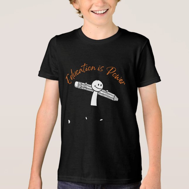 T-shirt En Tri-matière "L'éducation est la puissance'' (Recto)