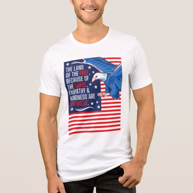 T-shirt En Tri-matière L'empathie et la gentillesse sont patriotiques (Recto)